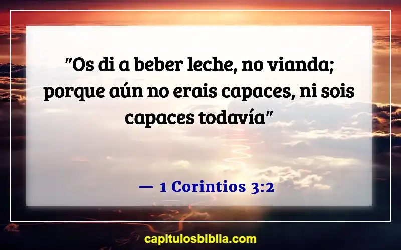 Versículos bíblicos sobre el alimento espiritual (1 Corintios 3:2)