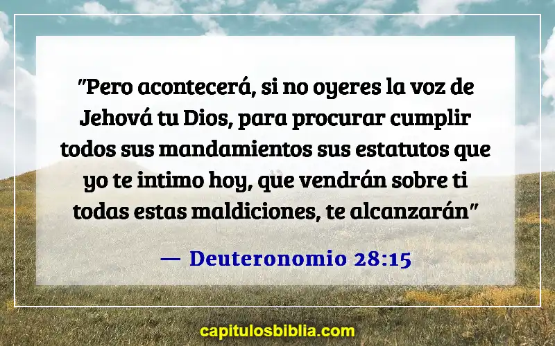 Versículos de la Biblia sobre bendiciones y maldiciones (Deuteronomio 28:15)