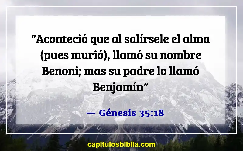 Versículos de la Biblia sobre la conciencia después de la muerte (Génesis 35:18)