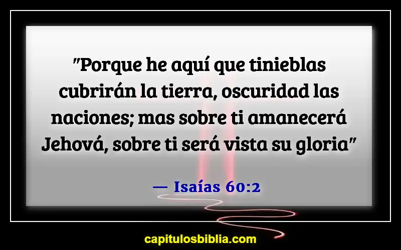 Versículos de la Biblia sobre la oscuridad (Isaías 60:2)
