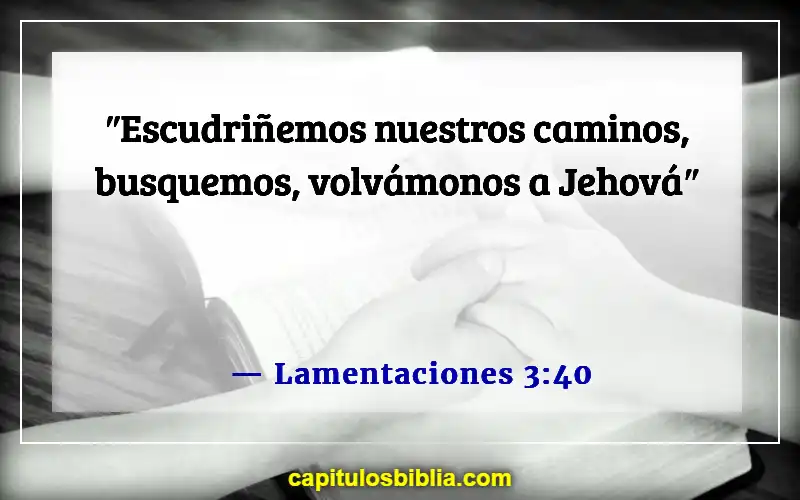 Versículos de la Biblia sobre confesar el pecado (Lamentaciones 3:40)