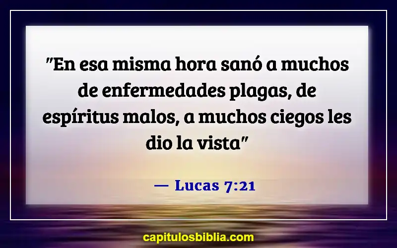 Versículos de la Biblia sobre espíritus demoníacos (Lucas 7:21)