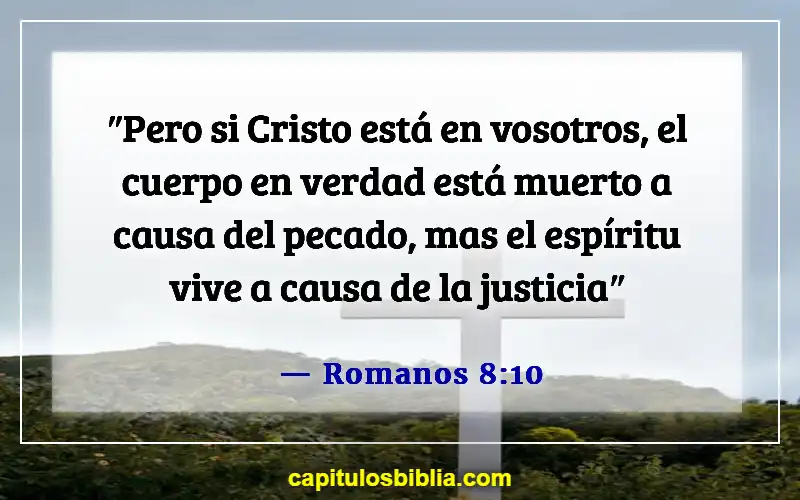Versículos de la Biblia sobre el cuerpo, alma y espíritu (Romanos 8:10)